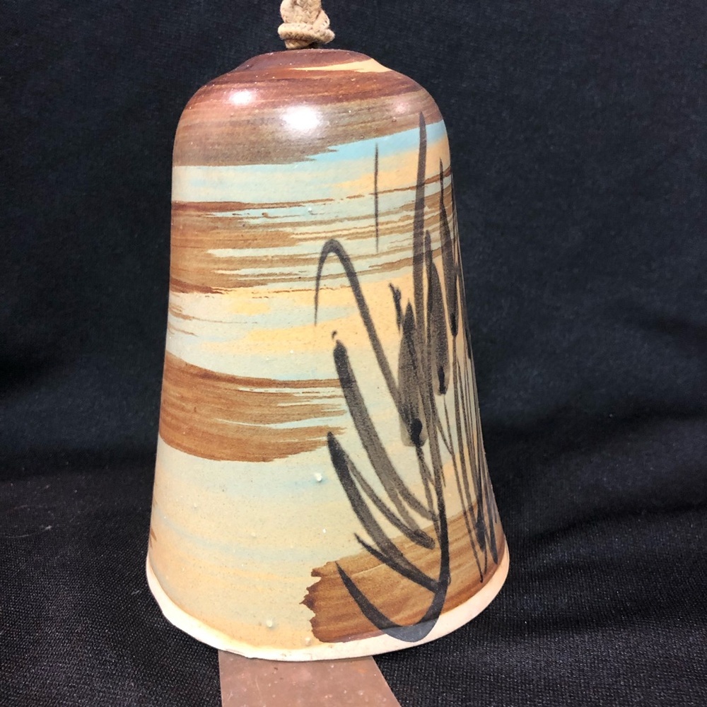 Vintage 1973 Pacific Stoneware Wind Chime Bell - Hand Painted - Collectible - Picture 7 of 13